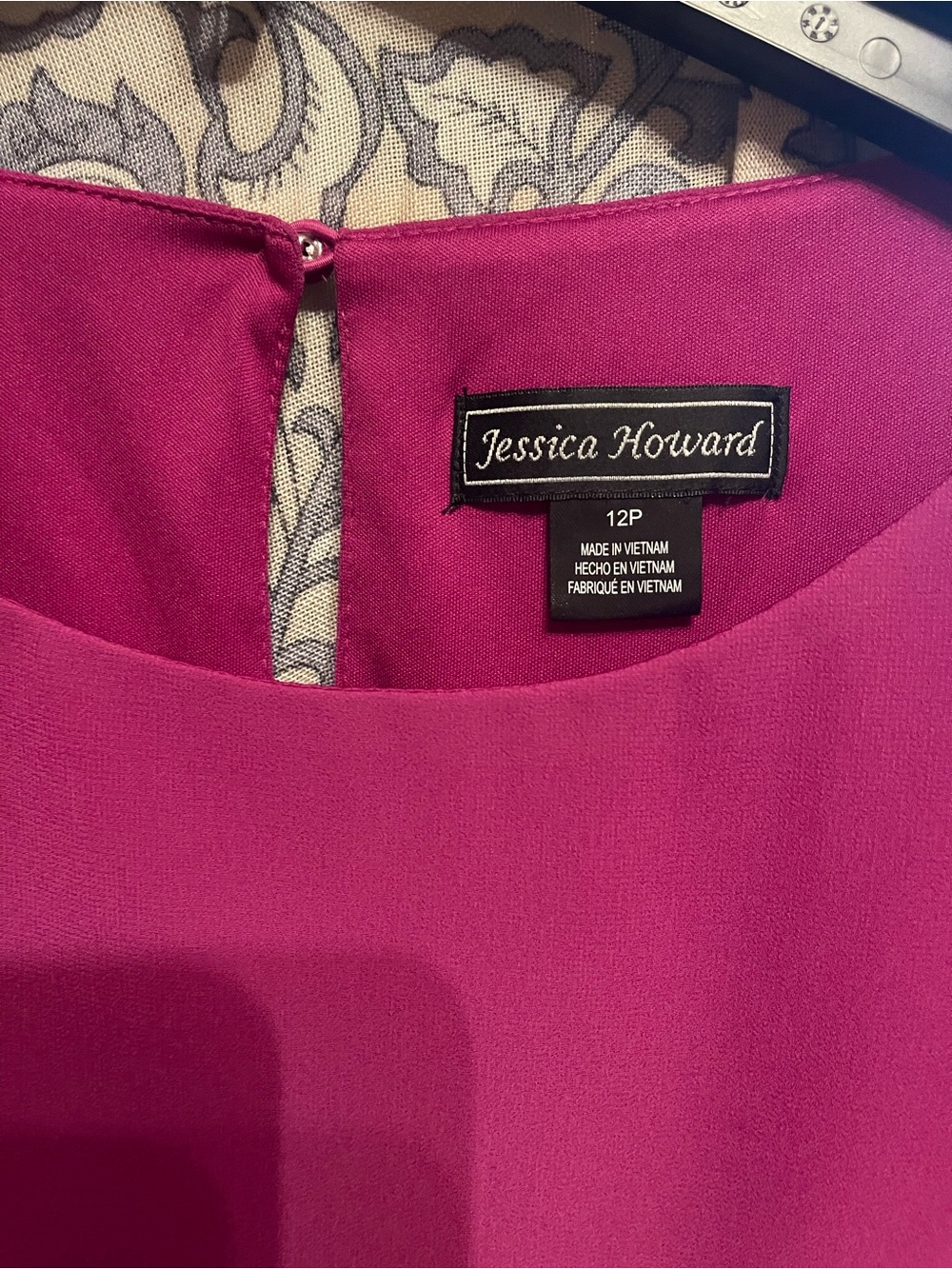 Jessica Howard Fuchsia Crewneck Shift Dress - Picture 2 of 2